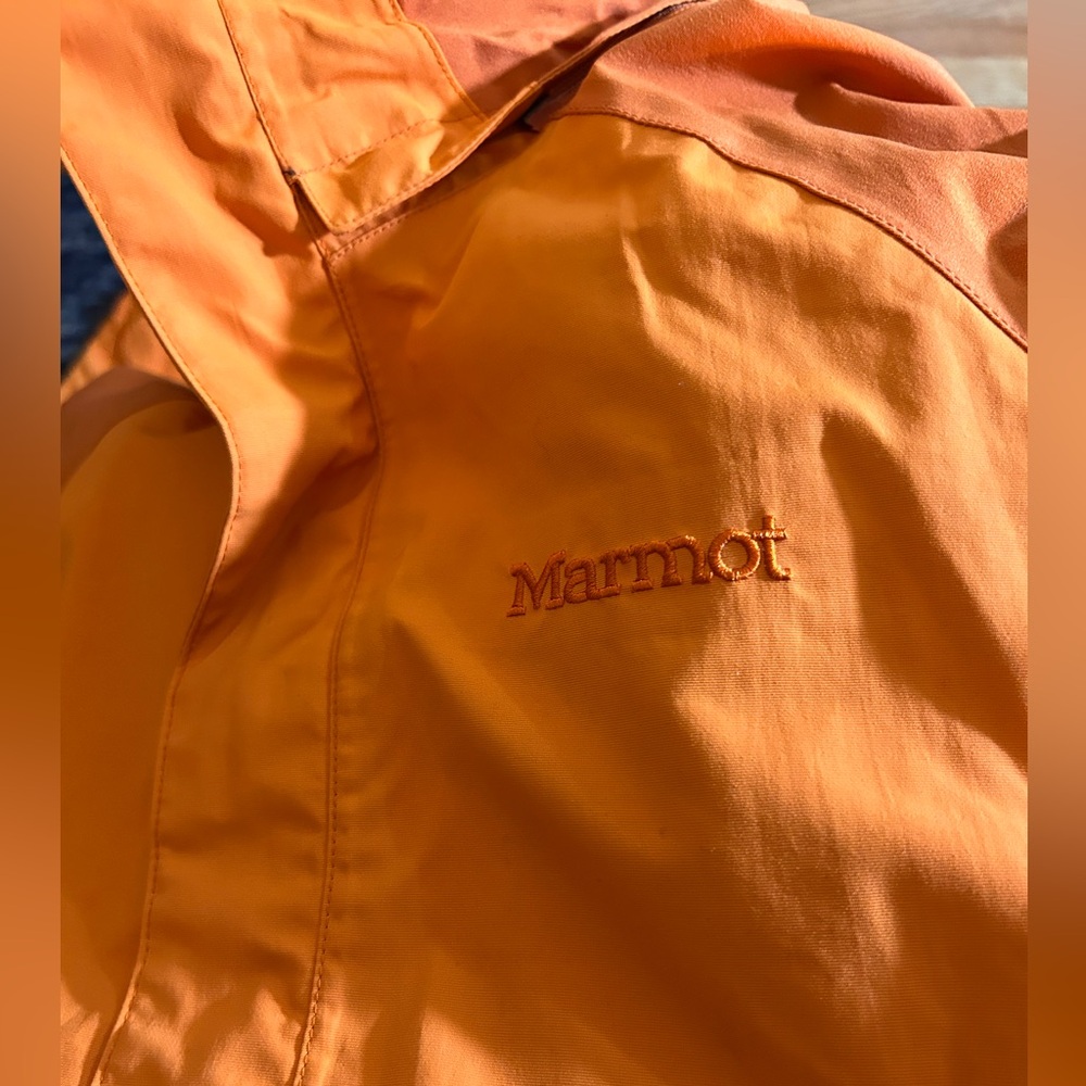 Marmot Waterproof Technical Shell Jacket – Bright Orange men’s large - Picture 4 of 7